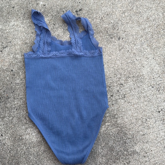 Blue Lace Bodysuit Size Small - Picture 3 of 3